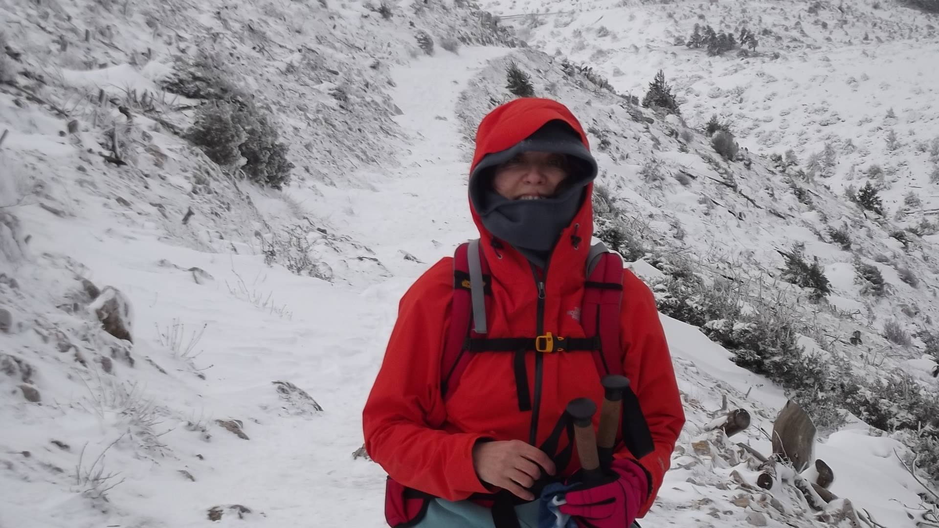 Evgenia on wintry Parnitha