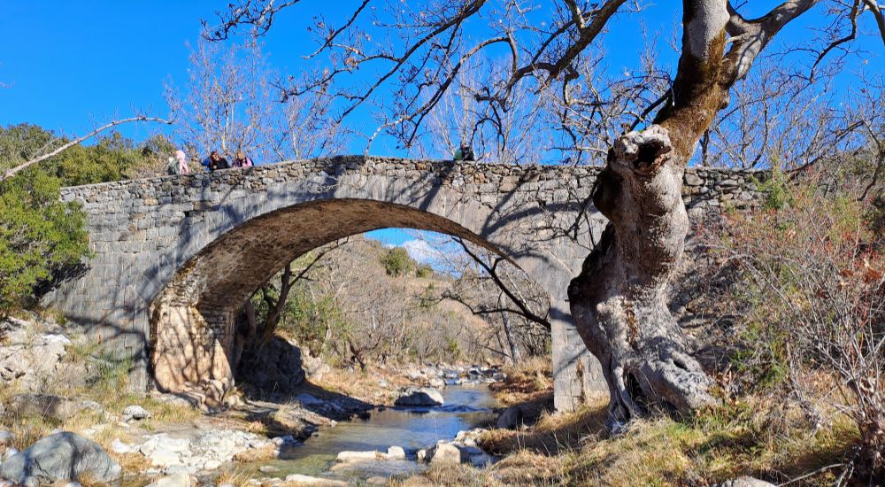 Tzavarenas Stone Bridge in Menalon, Peloponnese