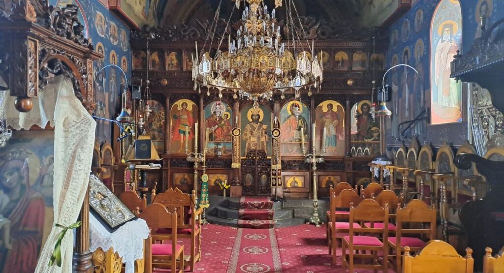 INterior of a church in Menalon trail 6 Peloponnese