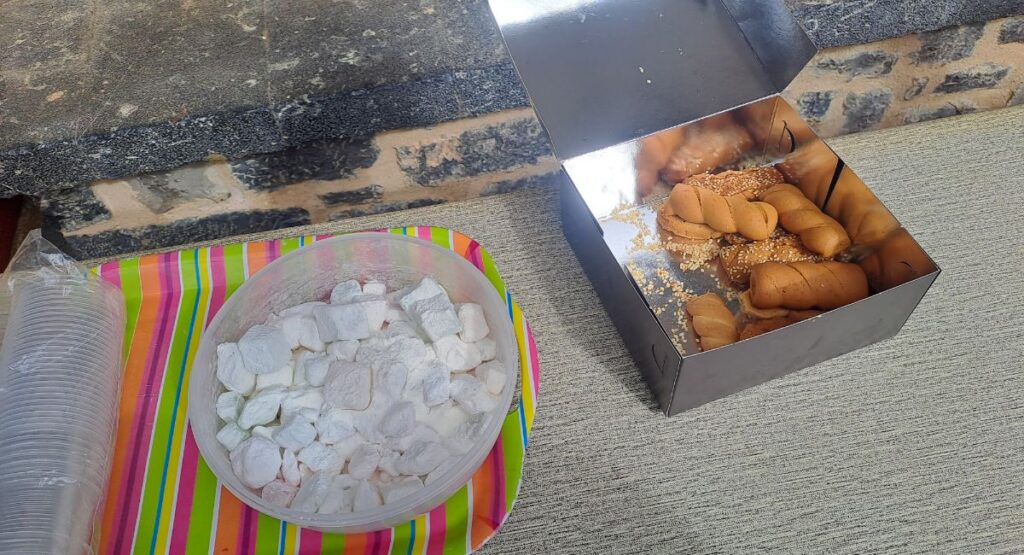 Sweets and buscuits on a tasble Menalon trail 6 Peloponnese
