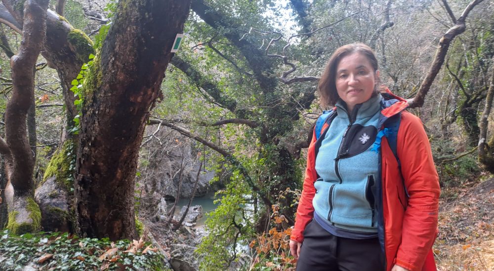 Evgenia of Planet Grece at Menalon trail 6 Peloponnese