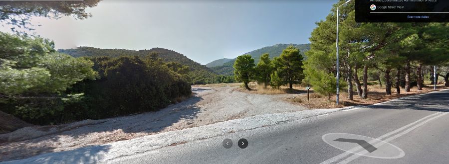 Melia parking. the starting point of Agios Georgios Church in Parnitha trail. 