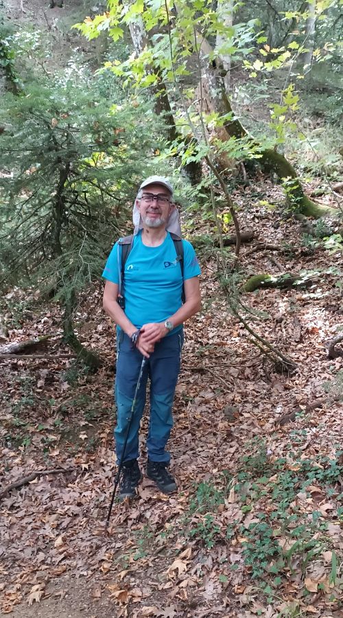Joseph smiling on Parnitha Mountain in Athens Greece.