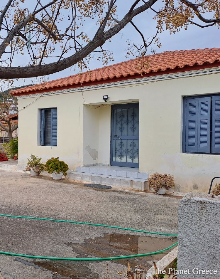 A village house with a yard in the Peloponnese. 
