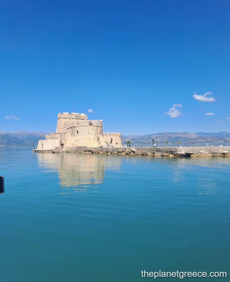 The Bourtzi Castle in nafplio hiking.