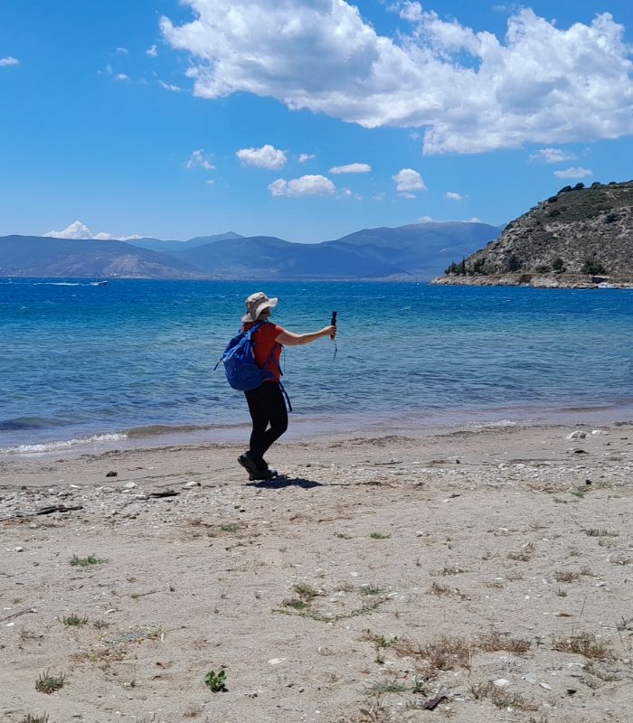 Karathona to Arvanitia hiking trail along Nafplio coast.