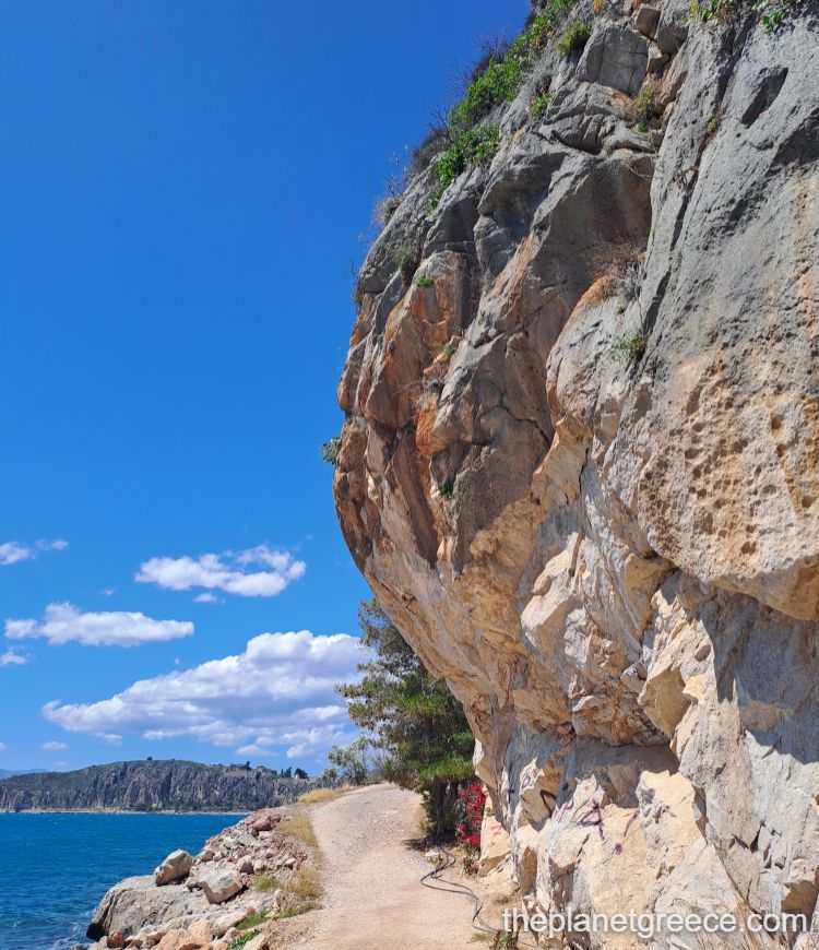 Karathona to Arvanitia hiking trail along Nafplio coast.
