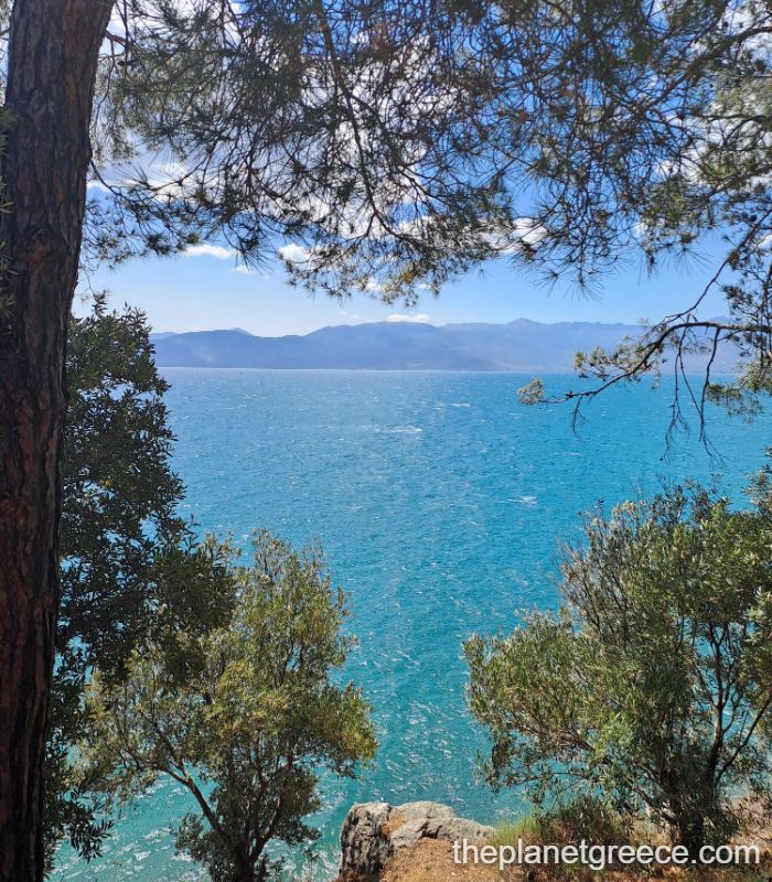 Karathona to Arvanitia hiking trail along Nafplio coast.